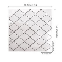 인테리어소품 PVC 주방 벽 장식 3D 스티커 셀프 접착 껍질 및 스틱 Backsplash 타일 비닐 DIY 벽지 욕실 방수, [01] 1 Piece, [04] DJ026 (26x26cm)