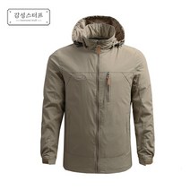 남성용 바람막이 방수 후드 자켓