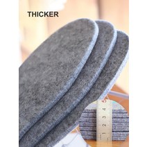 평발깔창 3쌍 Thicken Warm Insoles 피부 친화적 인 남성 여성 Thermal Wool Felt Shoes 부츠 패드 단독