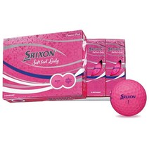 스릭슨 골프공 SOFT FEEL LADY 1팩(12개) 2피스 여성골퍼전용 아울렛, 2.핑크