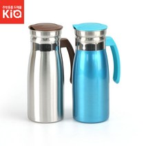 원리빙 손잡이 웰빙 스테인레스물병 물통 고급 식당용, 원리빙 웰빙 스텐물병(컬러)1000ml, 1000ml