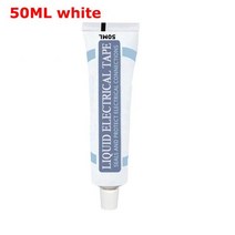 절연 전기 실란트 액체 테이프 접착제 방수 전기 테이프 고온 내성 난연 접착제, 50ml 흰색