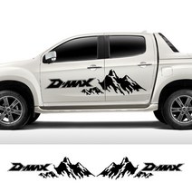 픽업 바디 사이드 스티커 Isuzu Dmx D Mx 트럭 후드 뒷문 데칼 트렁크 비닐 커버 자동 튜닝, 06 Type 6_07 Matt Black
