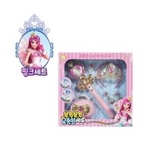 블링블링 요술봉세트-핑크 핸드백 귀걸이 반지 요술봉 왕관 역할놀이-735056NH, 스마일송쿠 본상품선택