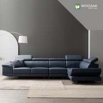 [우아미가구] 베소 6인 카우치 코너형 가죽 소파 2color, 전체색:라이트그레이_좌형