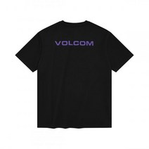 VOLCOM 에센셜 워딩 오버핏 티셔츠 블랙
