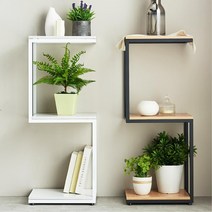 모던인테리어 키작은 3단 오브제 액자선반 플라워카페 미니화분 스탠드책장 스탠드선반 목재가구 다육이, 오크