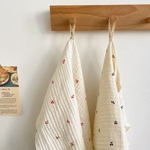 목화베리 요루거즈3중 키친크로스 면행주, 블랙체리