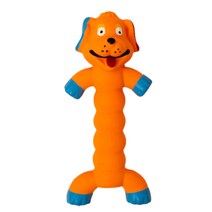 라텍스 개 씹는 장난감 고무 개 개 삐걱 ​​거리는 장난감 장난감 개, Orange