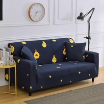 쇼파천갈이 가죽쇼파커버1/2/3/4 Seater 인쇄 된 탄성 소파 커버 스트레치 격자 무늬 슬리퍼 거실 의자 홈, 22 22_02 2-Seater 145-185cm