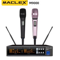 ASMR마이크 강의용마이크 M9000 Maclex 성능 스테이지 535-595Mhz 927-935Mhz UHF 장거리 전문 무선 듀얼, 07 535-595Mhz BP