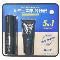 SNP 마이크로 바이옴 타임리스 블랙 옴므 올인원 2종세트 옴므올인원 100ml X 120ml, 단품, 단품