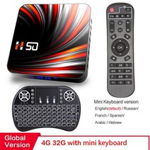 android tv box android 0 4gb 32gb 64gb 4k h.265 미디어 플레이어 3d video 2.4g 5ghz wifi bluetooth smart tv, au 플러그, 32g키보드 포함