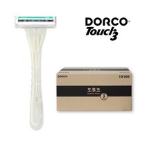 도루코 일회용3중날 터치쓰리면도기 TP901 화이트(개별포장), 100개
