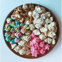 머랭쿠키 대용량 프레첼 오레오 인절미 아몬드 벚꽃 솜사탕 답례품, 큰통(70g)