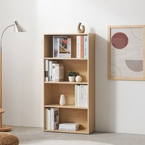 오픈형 이케아 4단 5단 책장 책꽂이 거실 원룸 아이방 서재 다용도수납장 600 800, A2110, 워시