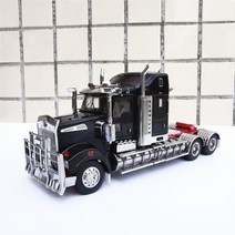 다이캐스트 자동차 다이캐스트 1:32 스케일 호주 트레일러 헤드 트럭 모델 금속 켄워스 T909견인 헤드 합금 운송기 차량 디스플레이, 02 B