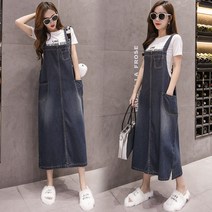 HQINT 여성 빅사이즈 청 멜빵 치마 명품 스타일 유행 J387 590057735463
