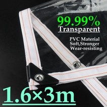 클래식 티피 캠핑 타프쉘 유일 어닝 270도 에어 쉘터 라운지 개방형사용자 정의 99.9 pvc 투명 타포린 방풍 방수 비 천 쉼터 투명 방수 정원 천막 pvc 방수포 돛, 1.6m x 3m