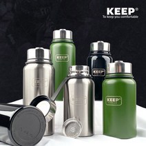 KEEP KEEP 캠핑 스포츠 보틀 650ml 스테인리스 보온병, free, 그린