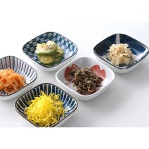 일본식 종지 그릇 앞접시 일본 가정식 소스 꽃무늬접시 팔각 소스볼 1인 식기 모음, 하즈키 라인