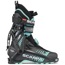 Scarpa 스키부츠 F1 LT Alpine Touring Ski Boots Womens 2024, Carbon/Aqua, 24