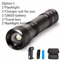 Led uv 자외선 토치 5mode 미니 uv 라이트 줌 기능 395nm 울트라 바이올렛 라이트 블랙 라이트 사용 18650 배터리, 옵션 E, 협력사, 자외선 손전등