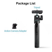 스마트폰삼각대 TELESIN 알루미늄삼각대 콜드 슈 전화 클립 GoPro 10 9 8 7 6 휴대용 Selfie 스틱 Insta360, 01 Tripod