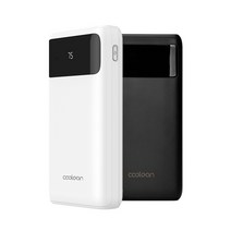 쿨린 고속충전 대용량 보조배터리 30000mAh MS-0340, 화이트 20W+전용캐리어