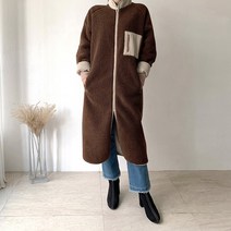 네모 여성용 포켓플리스 자켓