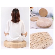 명상방석 다다미 이불 명상 쿠션 두꺼운 요가 서클 껍질 빨대 브레이드 매트 실크 물놀이 일본식
