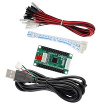 제로 딜레이 아케이드 usb 인코더 pc with 5v to 조이스틱 아케이드 로커 회로 보드 제어 패널 for mame 게임 철권7 조이스틱, green2.8mm--5v 케이블