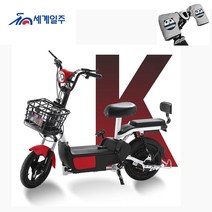 세계일주 성인 전기 자전거 48V 12A 40-55km 주행가능거리 여성용 전기자전거 CK2, 빨간