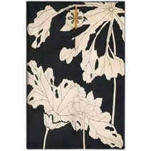 순수한 손으로 그린 유화 흑백 연꽃 입구 현관 장식 그림, 수석 화가가 손으로 그린 순수한, 120x180cm, 블랙 액자