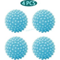 미니건조기 세탁 건조기 공 재사용 가능한 PVC 건조 섬유 유연제 청소 도구 액세서리, [15] Sky Blue 4pcs, [15] Sky Blue 4pcs