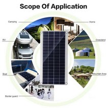 300W 태양 전지 패널 휴대용 5V USB 충전기 키트 야외 배터리 공급, 한개옵션0, 한개옵션0