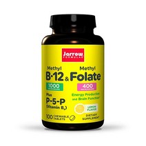 자로우 포뮬러스 메틸 b12 엽산 폴레이트 츄어블 레몬 비타민 b12 b9 Jarrow Formulas Methyl B-12 & Methyl Folate 100정