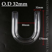 관개 노즐 O.D 20 ~ 32mm 투명 아크릴 파이프 수족관 어항 U 모양 커넥터 플렉시 글라스 물 공급 튜브 홈 D, 03 Outer Dia 32mm