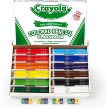 Crayola 크레욜라 색연필 교실 팩 240개 교사용 대량 용품 12가지 다양한 색상