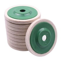 폴리싱 광택기 무선 듀얼 10Pcs 100Mm 4 Inch 양모 버핑 라운드 연마 휠 패드 폴리 셔 구리 철 및 알루미늄, 01 green