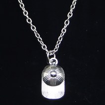 야구선수목걸이 야구목걸이 새로운 패션 목걸이 20x10mm 야구 공 모자 펜던트 짧은 긴 여성 칼라 선물 쥬얼, 01 70 센치메터