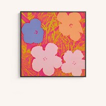 Andy Warhol 앤디워홀 작품 Flowers / 카페 거실에 걸면 좋은 그림액자 06, 골드