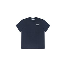 [오프화이트 키즈] [OFF WHITE] 남성 로고 프린트 반팔티 네이비 QOF22MRTS