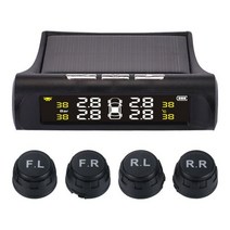 태양광 디지털 스마트 자동차 TPMS 타이어 압력 모니터링 시스템 TMPS LCD 디스플레이 USB 자동 보안 알람 센서, _External Sensor