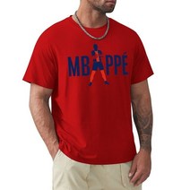 티셔츠 축구 저지 팀 프랑스 Mbappe 인쇄 코튼 탑 Mbapp 축하 포즈 팬 반팔