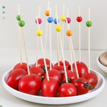 아크릴 대나무 구슬 과일꽂이 꼬지 꼬치 햄버거 샌드위치꽂이 도시락 생일파티