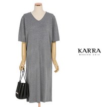 [카라] KARRA 브이넥소프트반팔니트원피스_KB1FOP001C