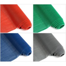 계단 출입구 현관 베란다 욕실 미끄럽방지 격자롤매트, 5mmx90cmx50cm-그린