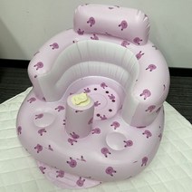 소파 다기능 귀여운 인쇄 아기 학습 의자 휴대용 풍선 식당 목욕 유아 액세서리, [03] C
