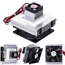 DC 12V 미니 냉장고 에어컨 DIY 수냉쿨러헤드 워터블럭 펠티어 쿨링팬 키트